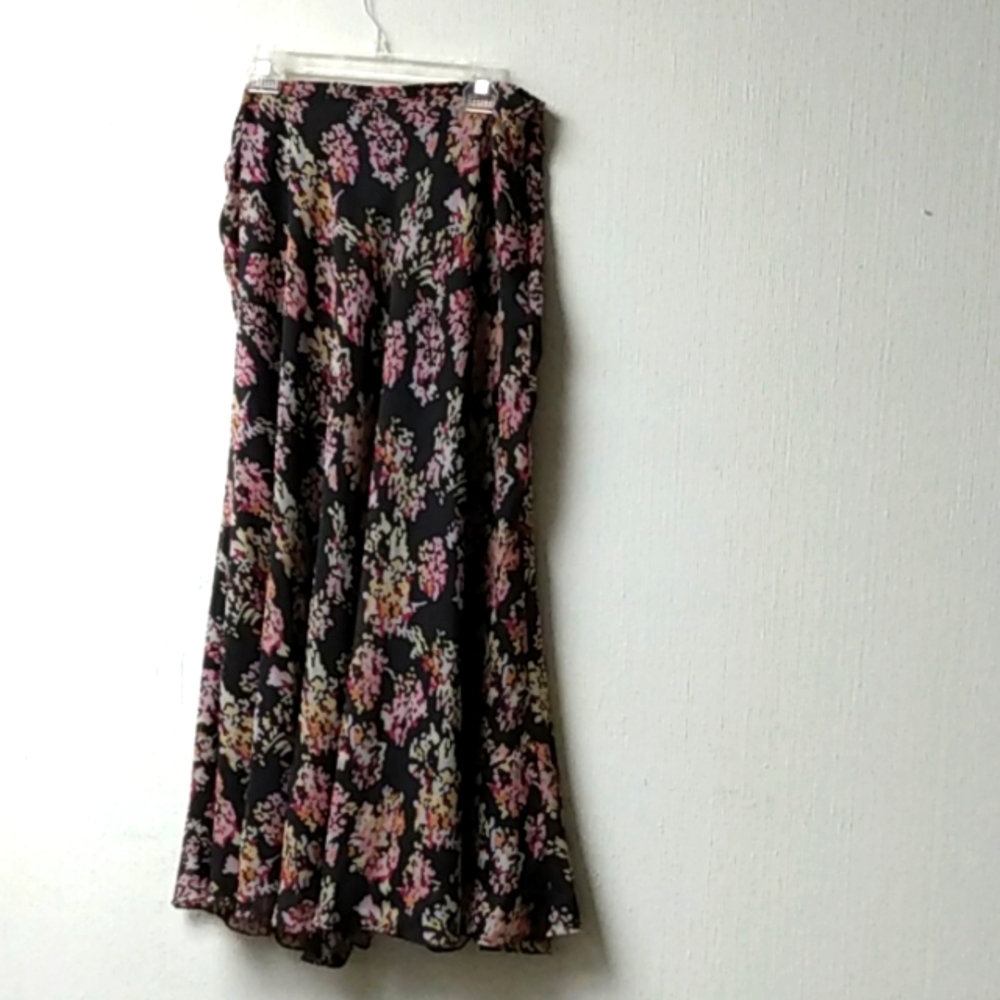 Biased cut midi skirt